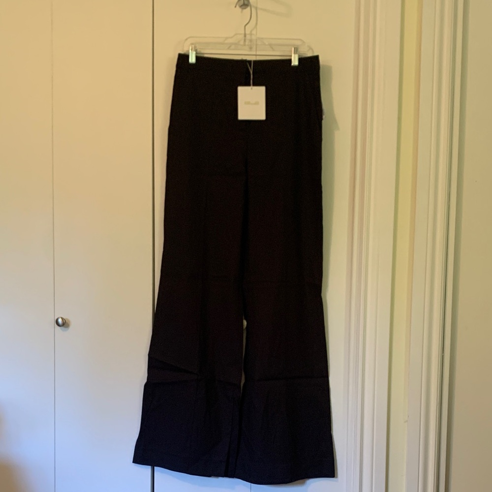 Diane Von Furstenberg Elegant Linen Blend Wide-Leg Pants